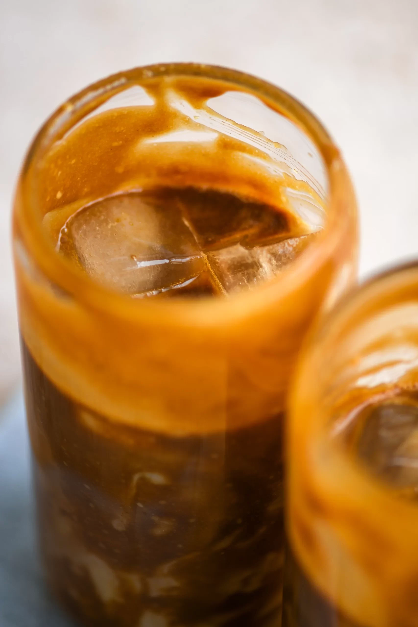 oat milk added to caramel latte