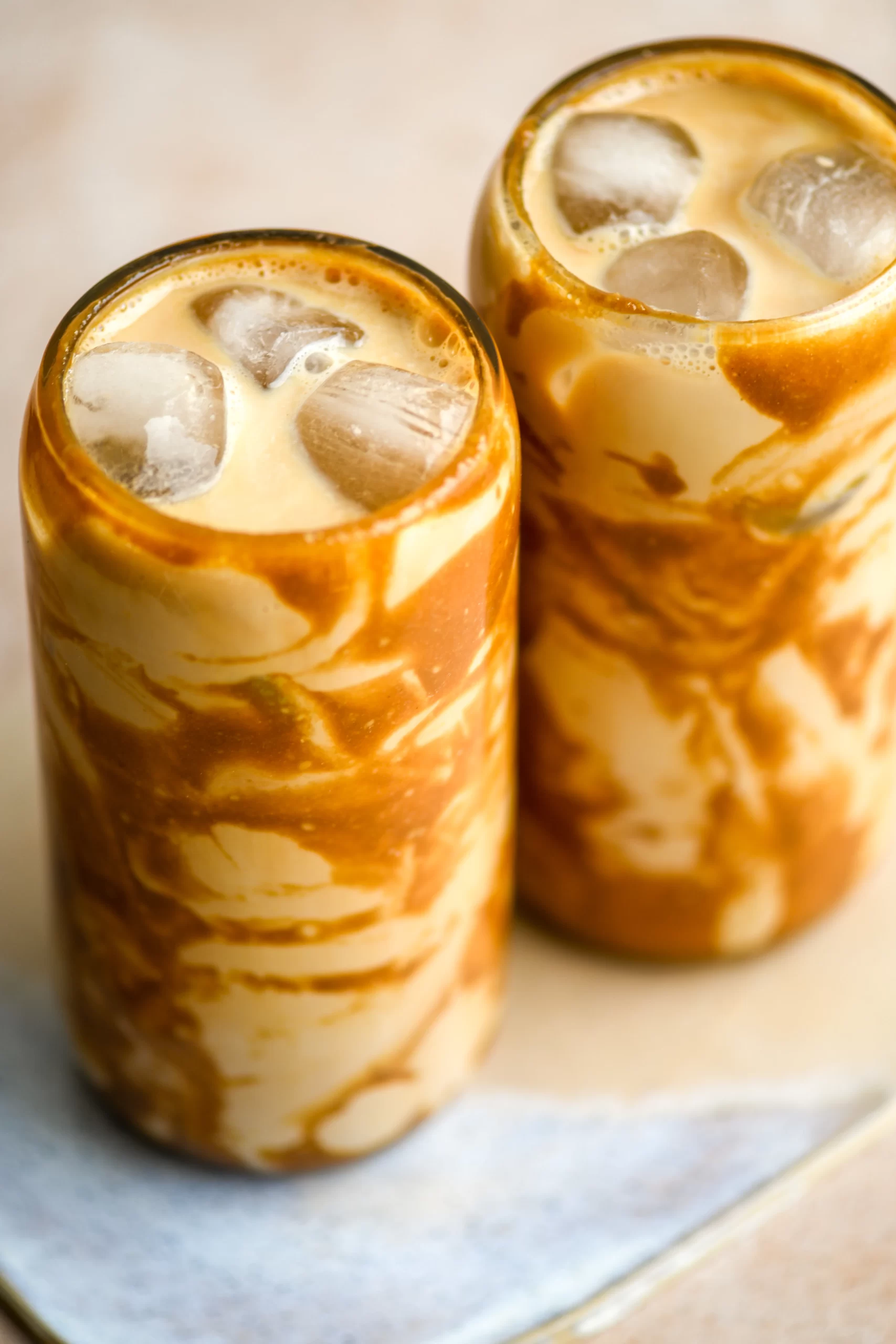 salted caramel tahini latte