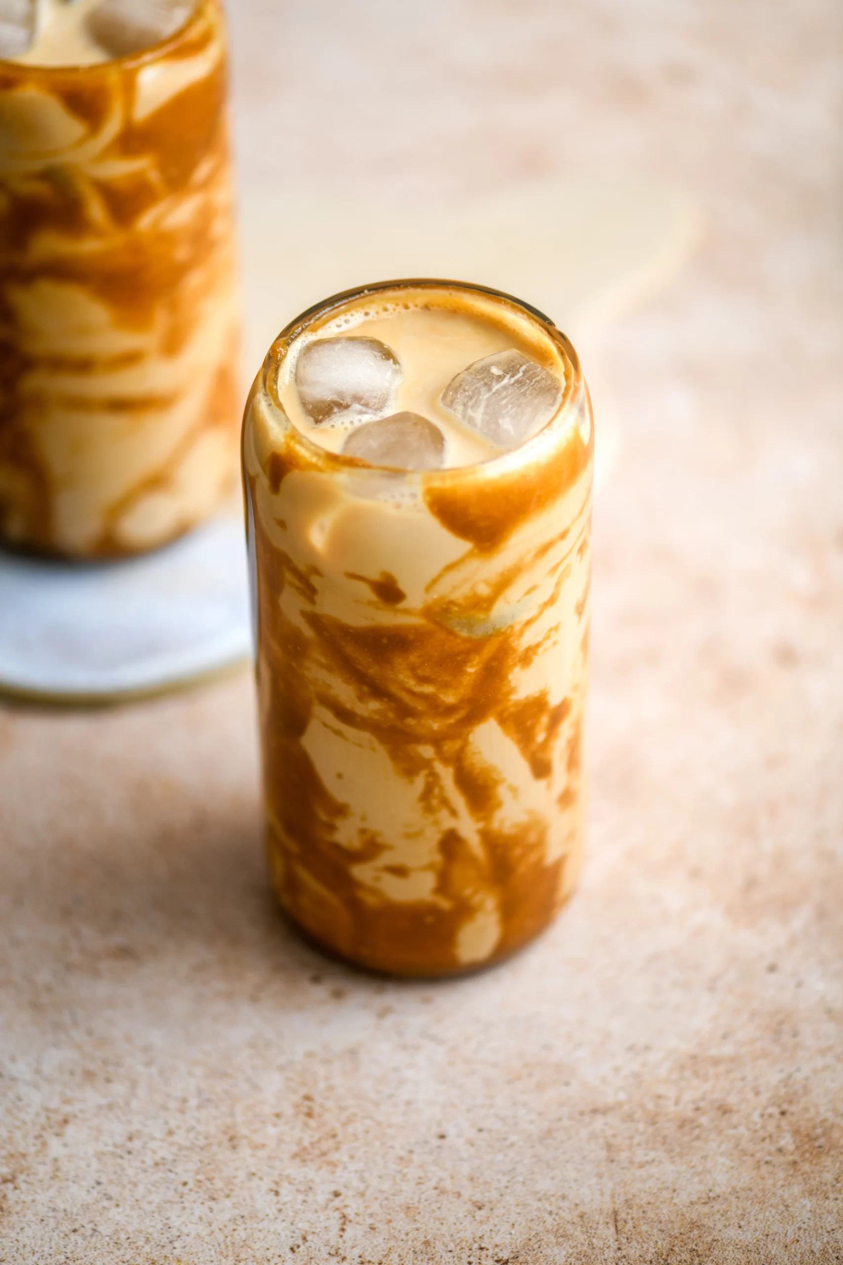 salted tahini caramel latte