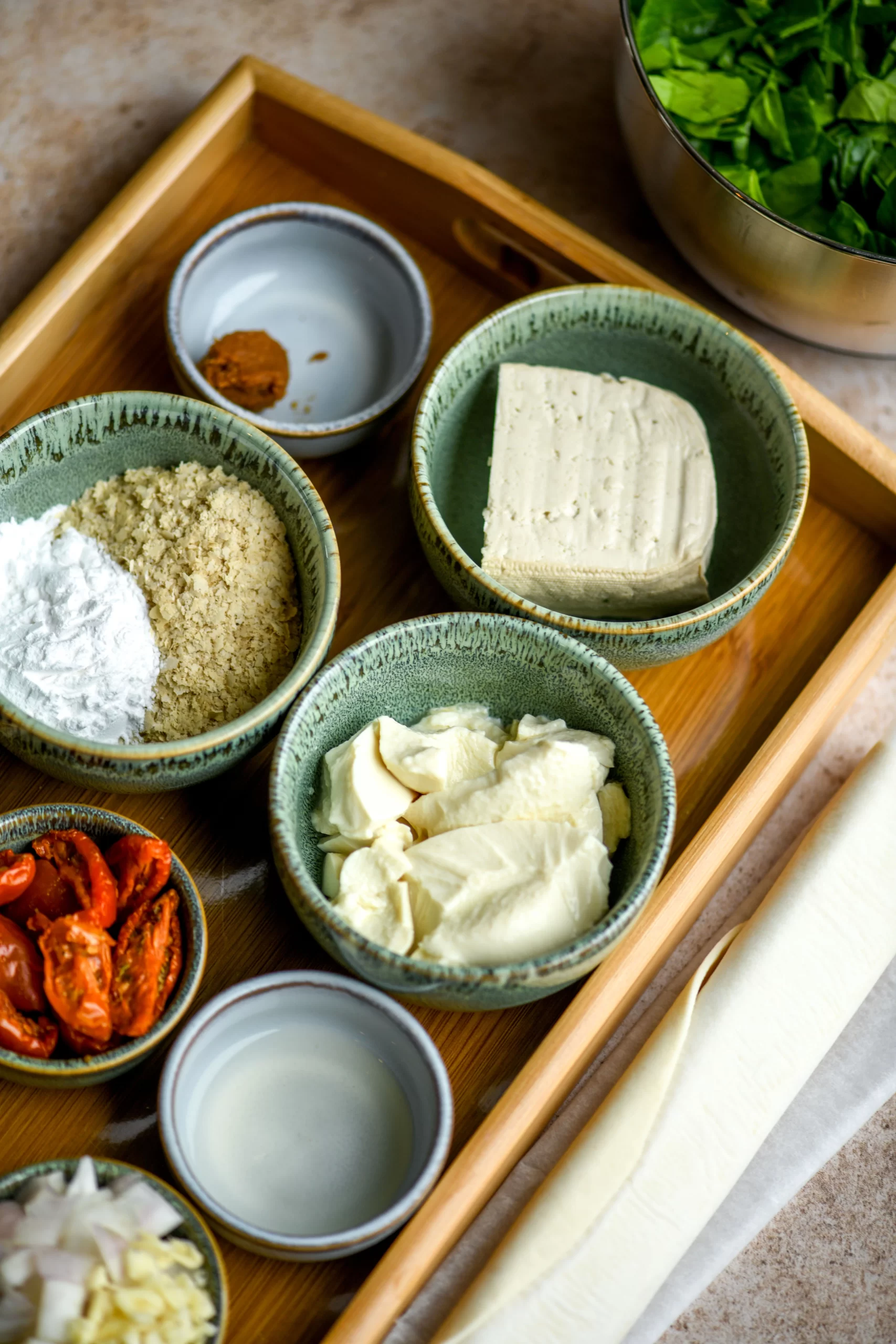 Spinach pie ingredients